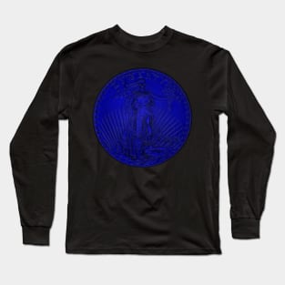 USA Liberty 1933 Coin in Blue Long Sleeve T-Shirt